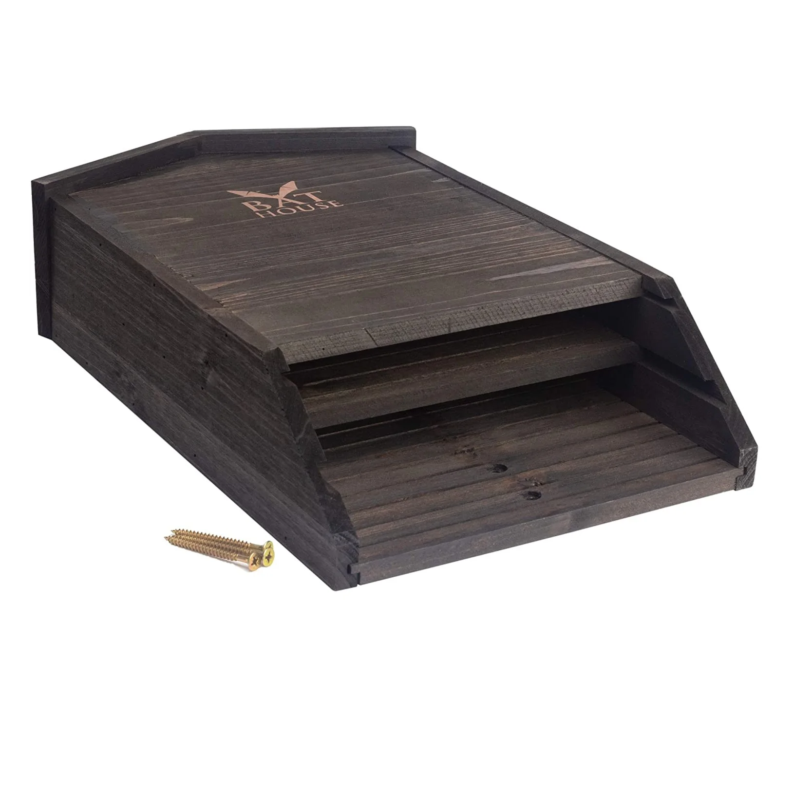 Bat House for Outdoors ,Wooden Bat  Box, Bat stand and Roost