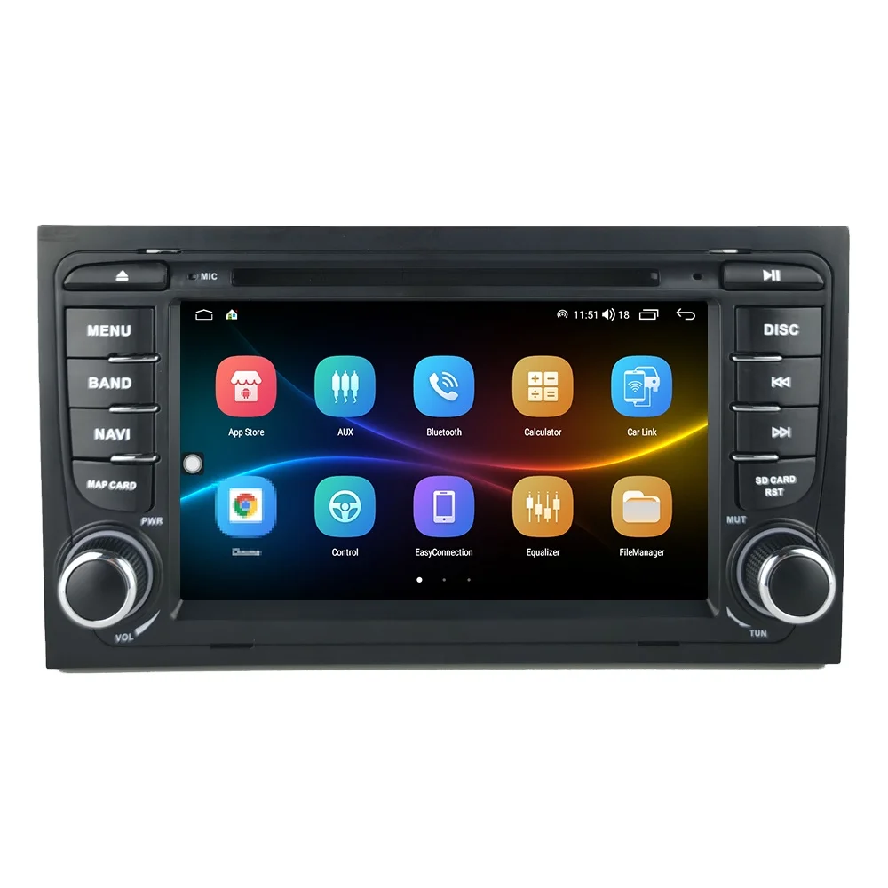 2 Din Android Car Radio For Audi A4 2002-2008 Car Stereo Automotive Multimedia Video DVD Player GPS Navigation Carplay