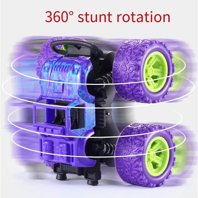 Hot Sale Four Wheels Small Off Road Vehicle 360 Rotation Toy Trucks Friction Toy For Kids