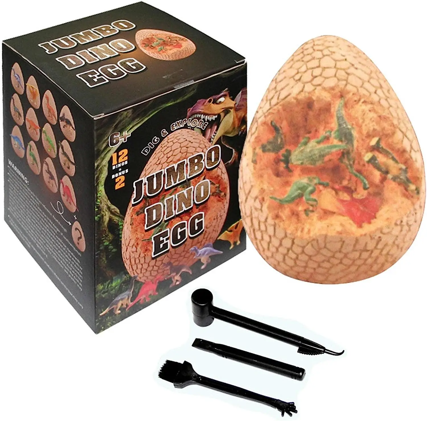 EPT Dig a Dozen Dino Eggs Dig Kit Easter Egg Fossil Break Open Unique Large Surprise Dinosaur Egg Toy
