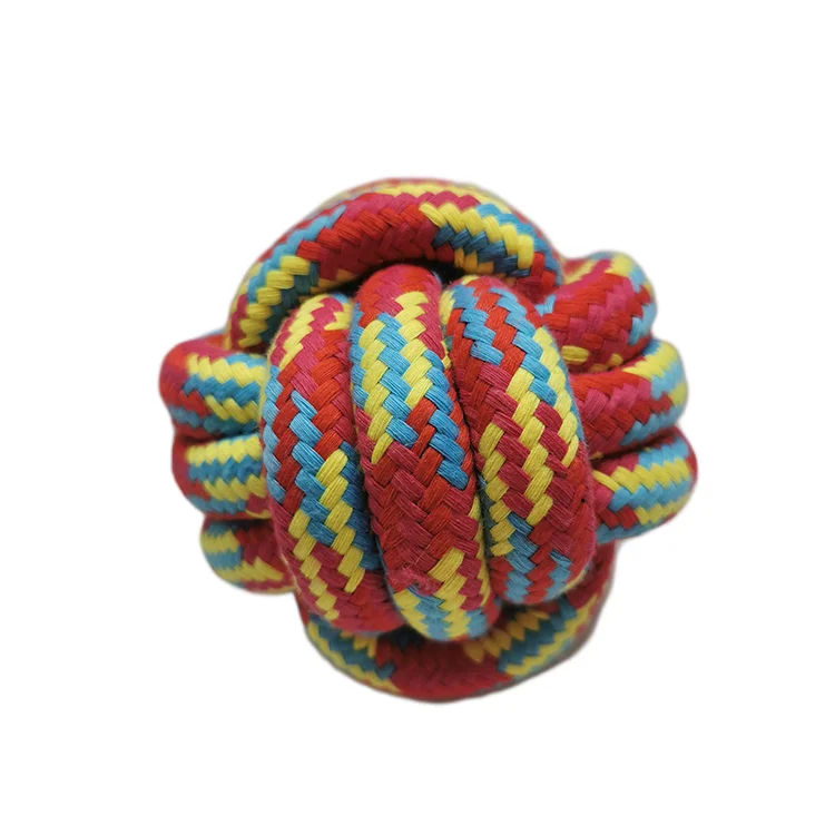 Оптом в наличии прочная Жевательная Интерактивная Жевательная веревка для собак мяч игрушка для собак