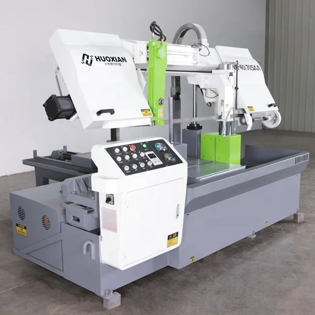 Metal Cutting Band Saw Horizontal Bandsaw Machine Hydraulic Chainsaw Automatic Feeding Turbine Large Saw Machine