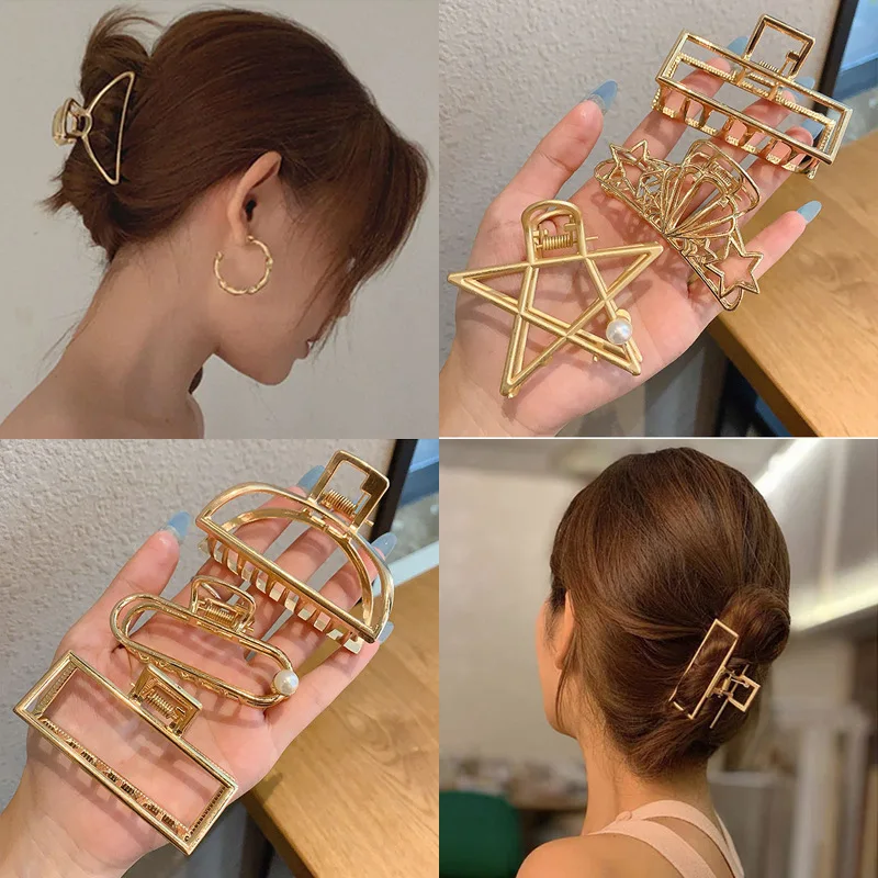  New Fashion Shark Shape hairgrips hair claw jewelry vintage alloy metal Large Hair Claw Clip For