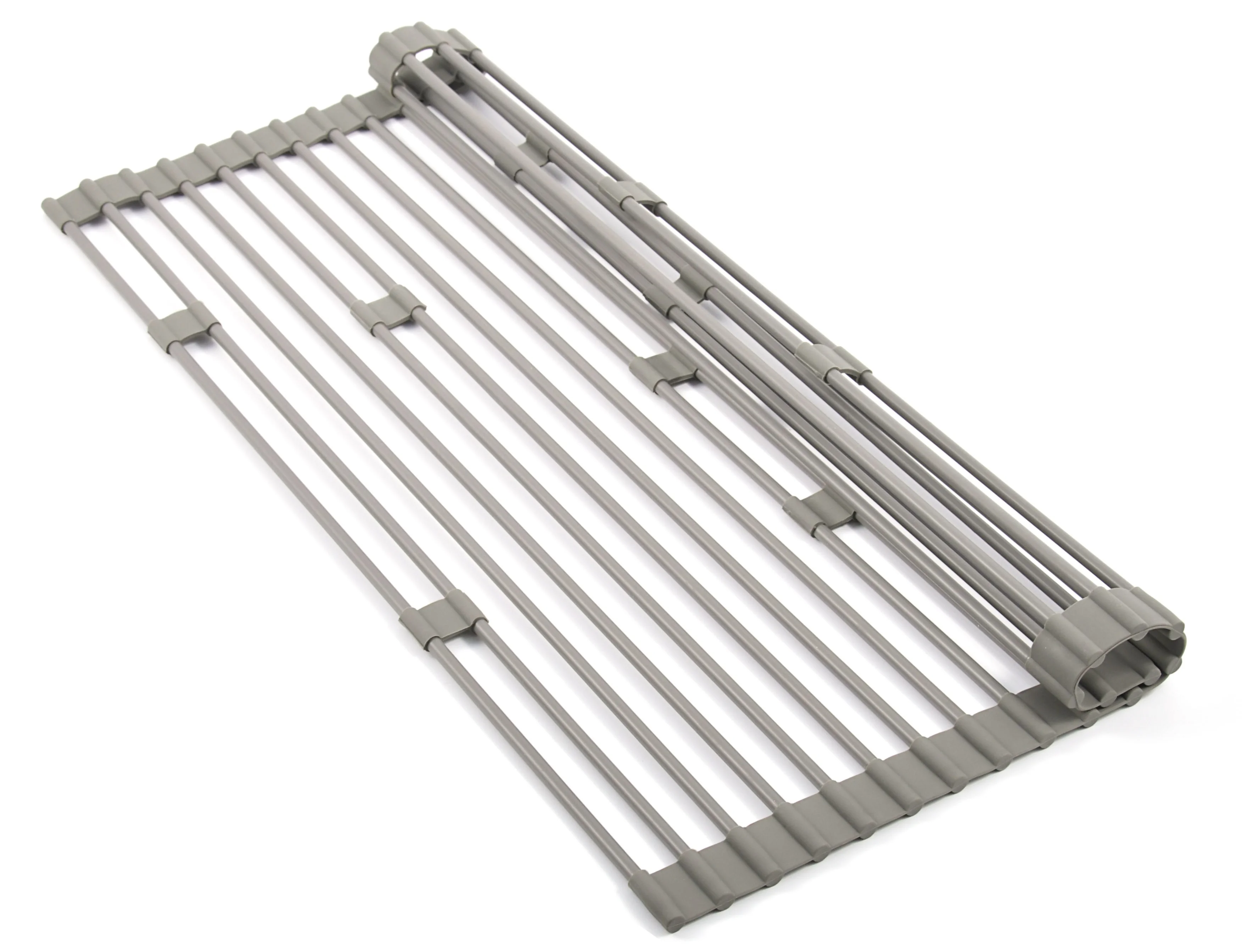 Kitchen accessories over the sink dish drying rack silicone folding draining