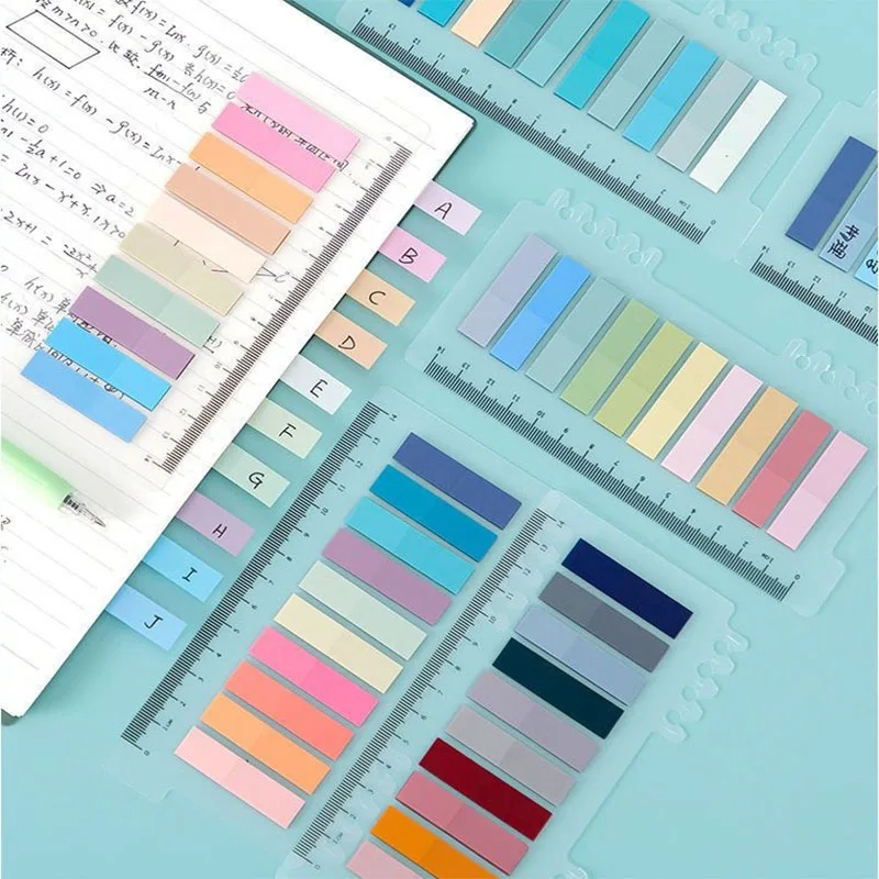10 Colors Color Note Loose Leaf Index Sticker Transparent Indexing Tabs 200 Pcs