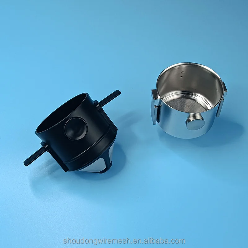 304 из нержавеющей стали двухслойный фильтр для кофейной воронки многоразовый безбумажный складной кофе с двумя ушками