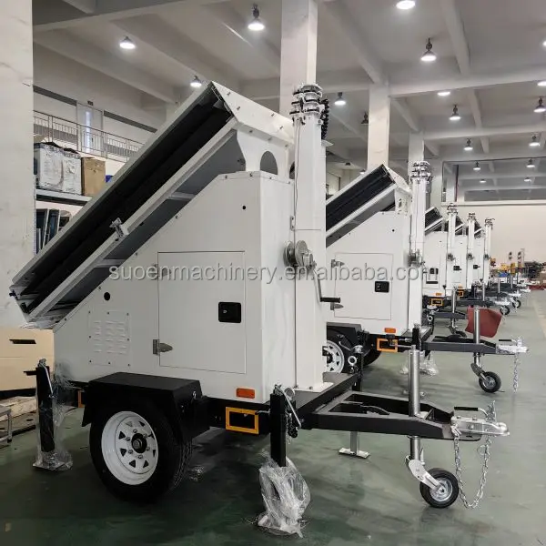 2025  Hot  solar security CCTV  trailer monitoring system with telescopic mast 4g wifi camera