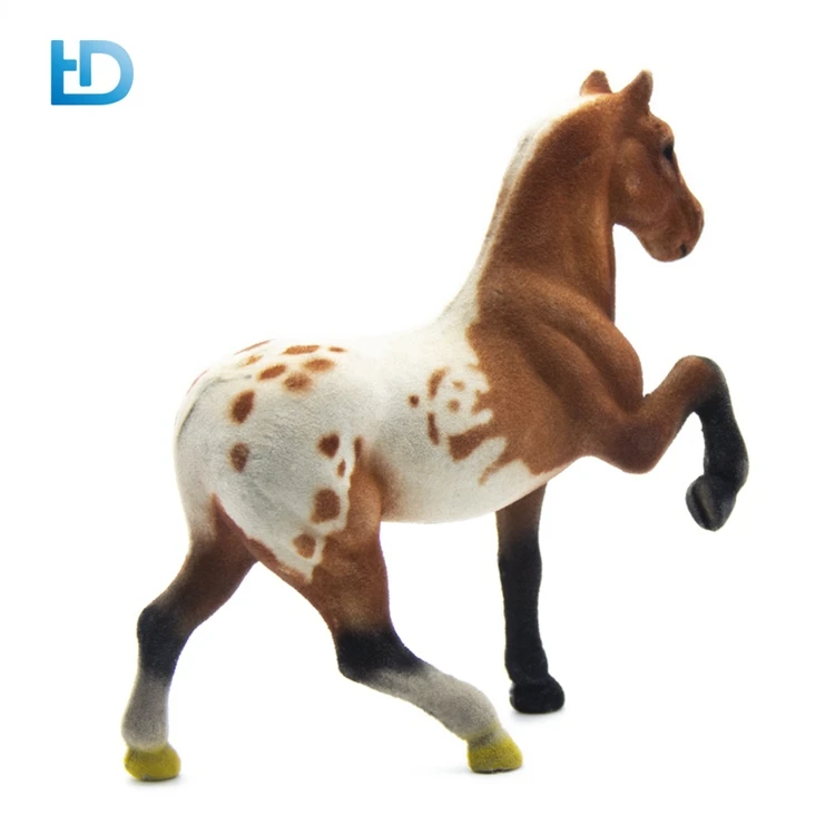 Wholesale Custom Home Decoration Plastic Brown Irregular Plastic Flocked Animal Toy