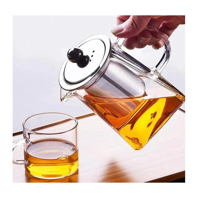 Glass teapot set household tea set glass water pitcher with filter transparent high borosilicate glass pitcher
