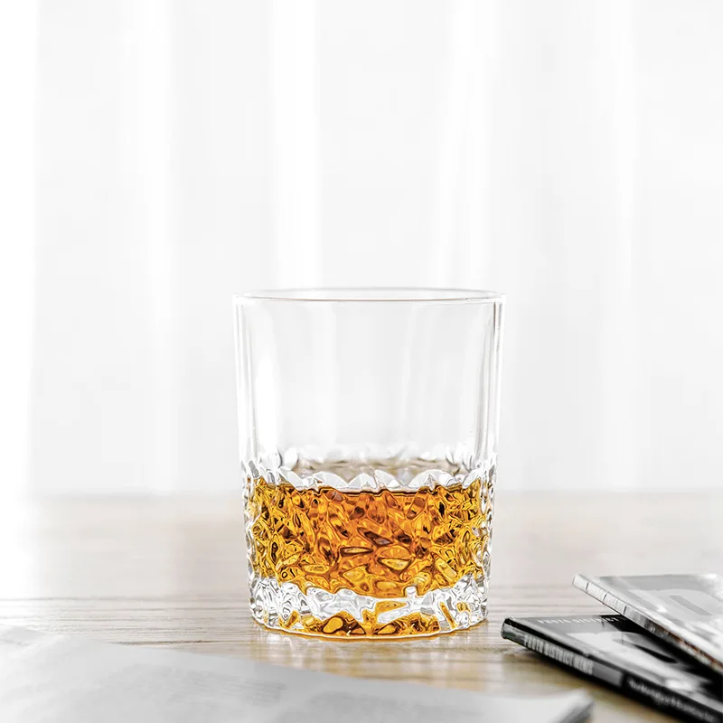 Clear Luxury Modern Crystal Whiskey Cups Glass Drinking Tumbler 10oz Vodka Whiskey Glasses Hot Sale in Bars