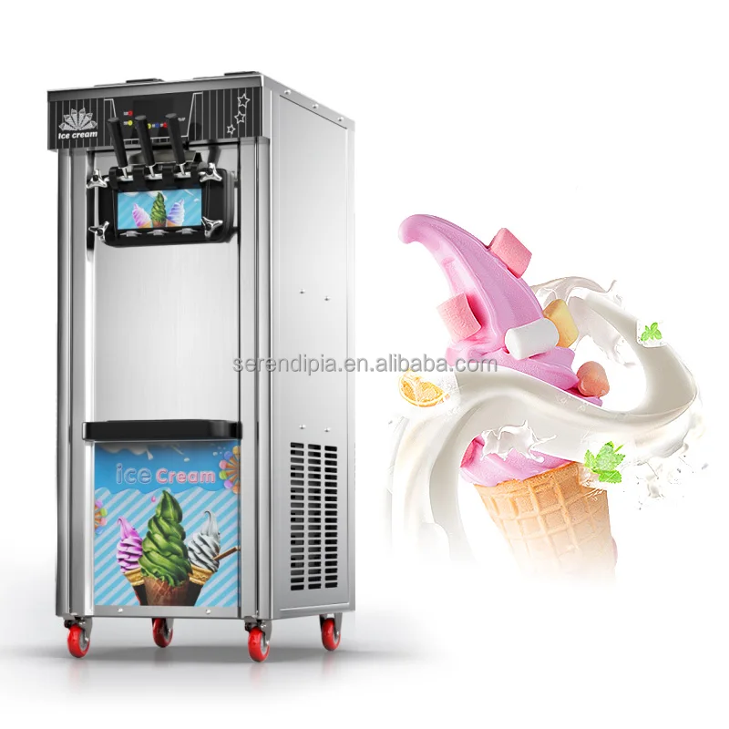 Soft Serve Ice Cream Vending Machine/ Freeze Ice Cream Machine/ Ice Cream Machine 3 Flavors
