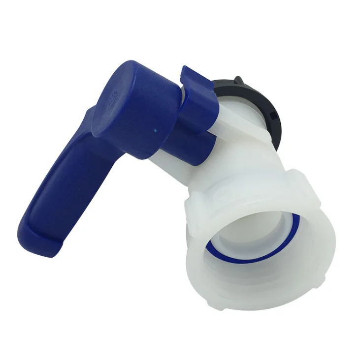 Plastic safety lock DN40 DN50 DN60 DN80 ball valve ibc tank container integral welding butterfly valve