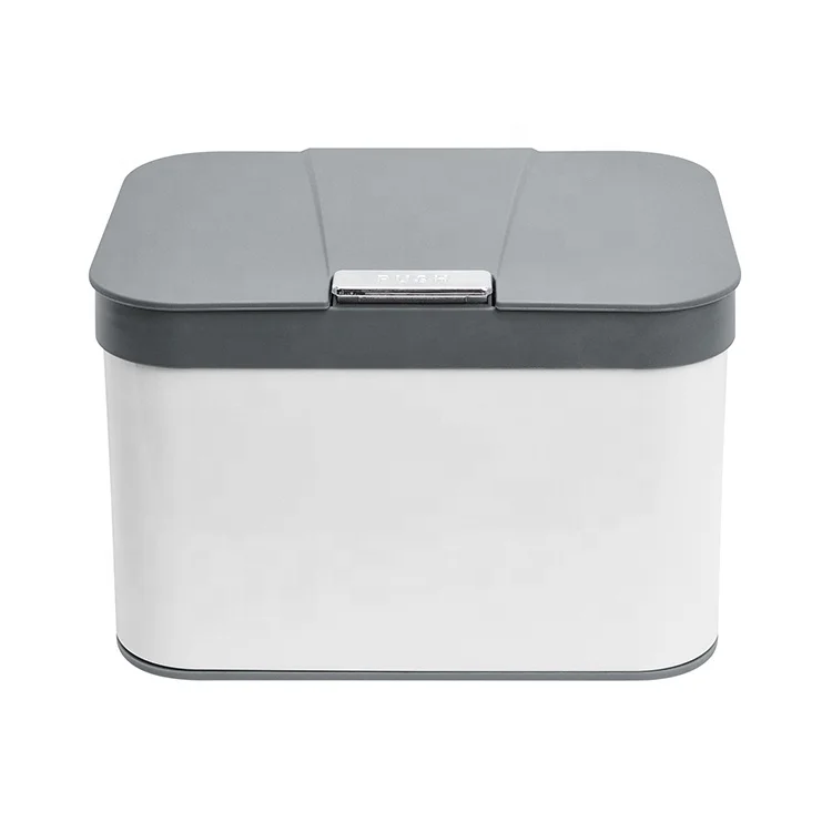 4.3L Customized Color Stainless Steel Kitchen Counter Top Rectangle Bin Food Waste Rectangle Compost Bin