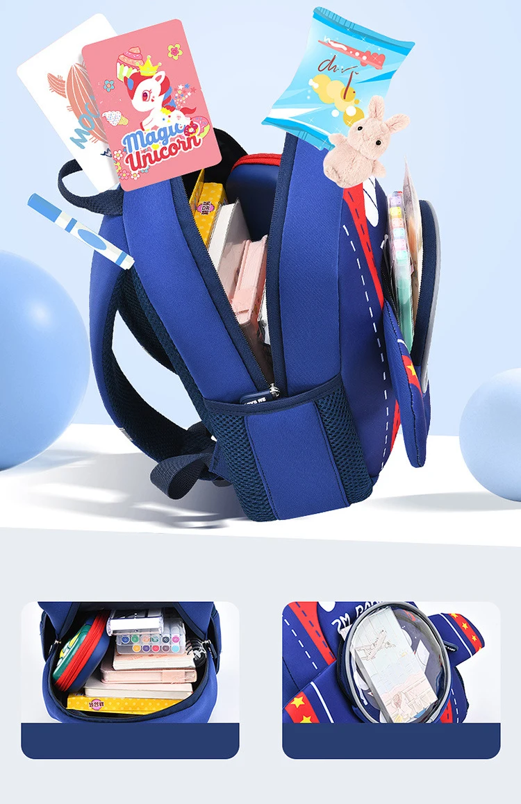 custom cartoon kids backpack high-capacity school backpack for period children boys and girls
