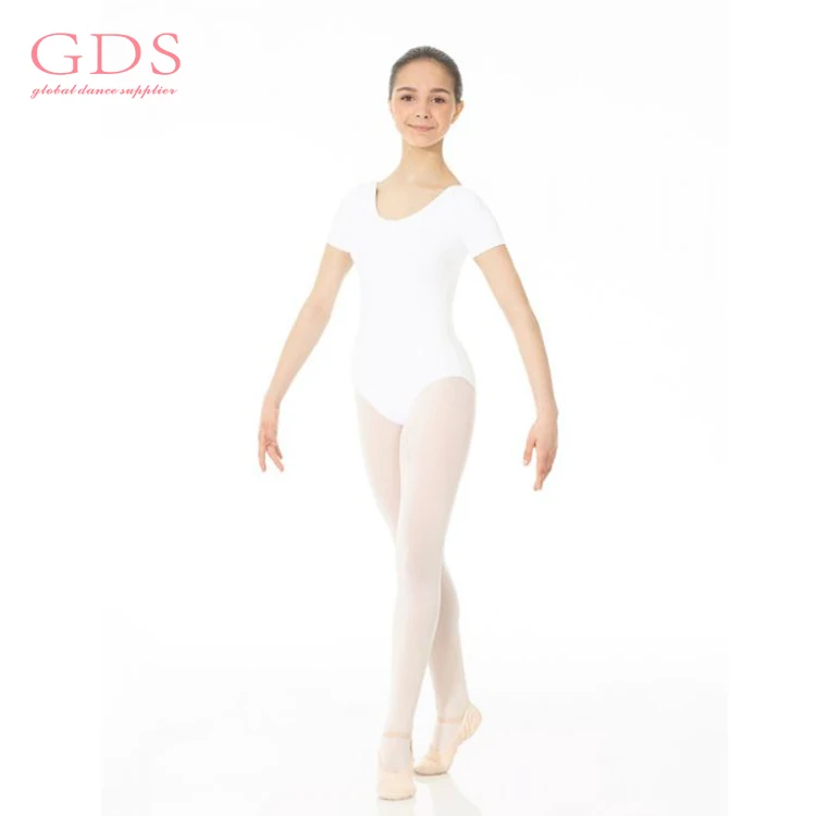 Ballet Short Sleeve Cotton Pink Kids Leotard