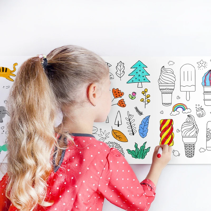 popular painting gift stationery blank scroll coloring doodling papers arts crafts diy nonredundant patten drawing papers