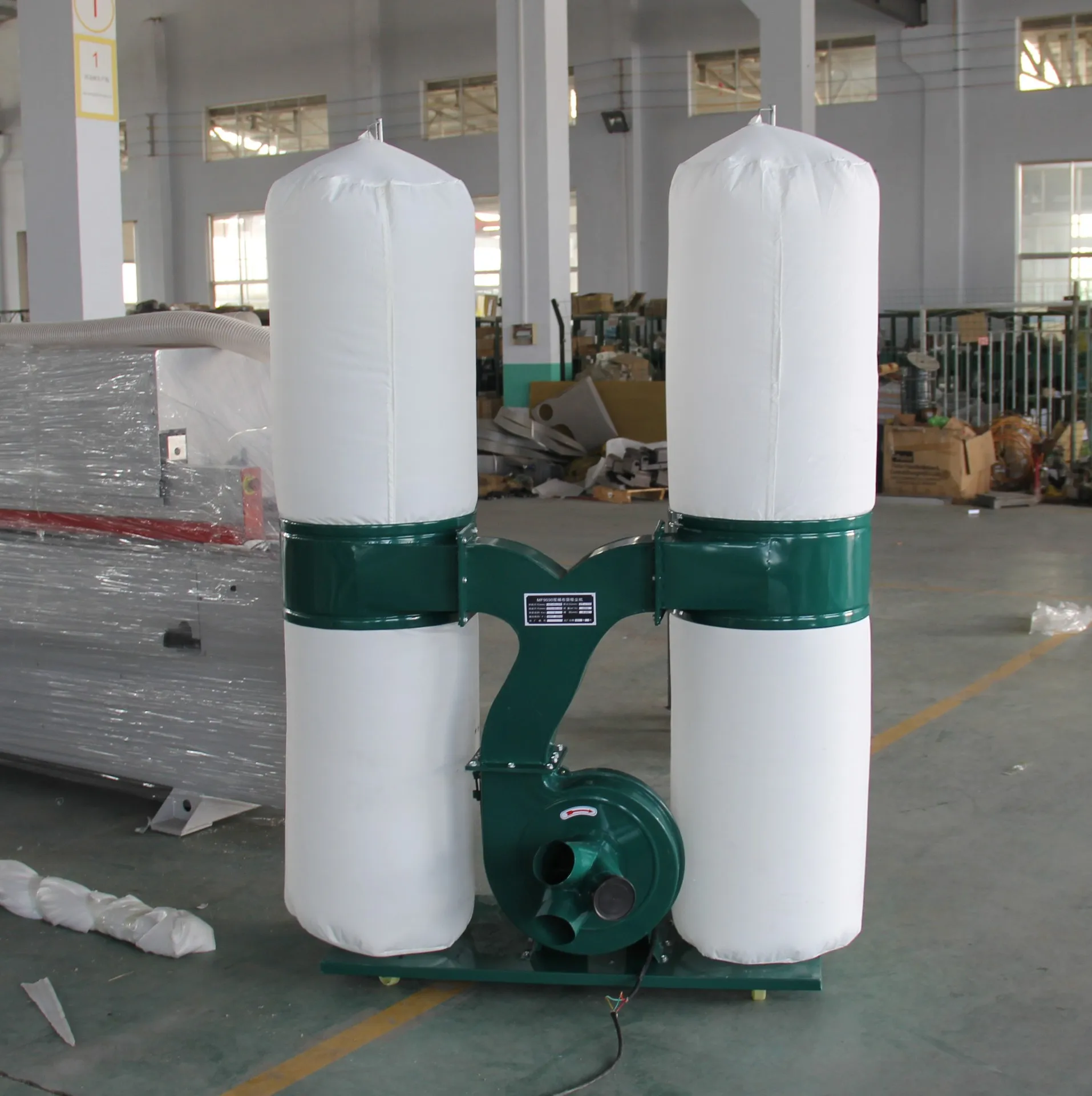 HOLZTECH 3KW Two Barrels Four BagsWood Vacuum Dust Collector Saw Dust Collector