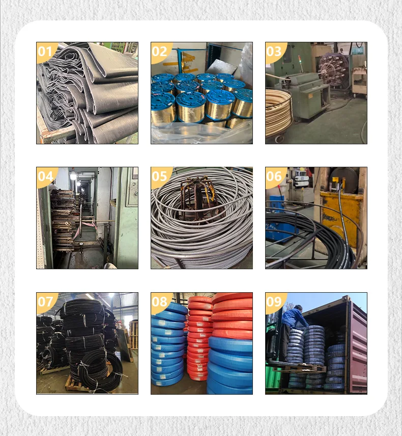 Cheap price Industrial Hydraulic High Pressure Braided Air Rubber Hose Pipe Assembly Flexible Hydraulic Hose Rubber Brake Hose