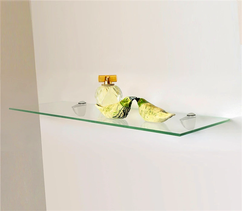Decorative Glass Display Shelves / Glass Storge with Polished Edge and Shatter-resistant
