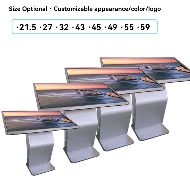 Floor Standing Vertical Advertising Player LCD Kiosk Touch Screen Digital Signage Wall Display Outdoor Billboard For Self Query