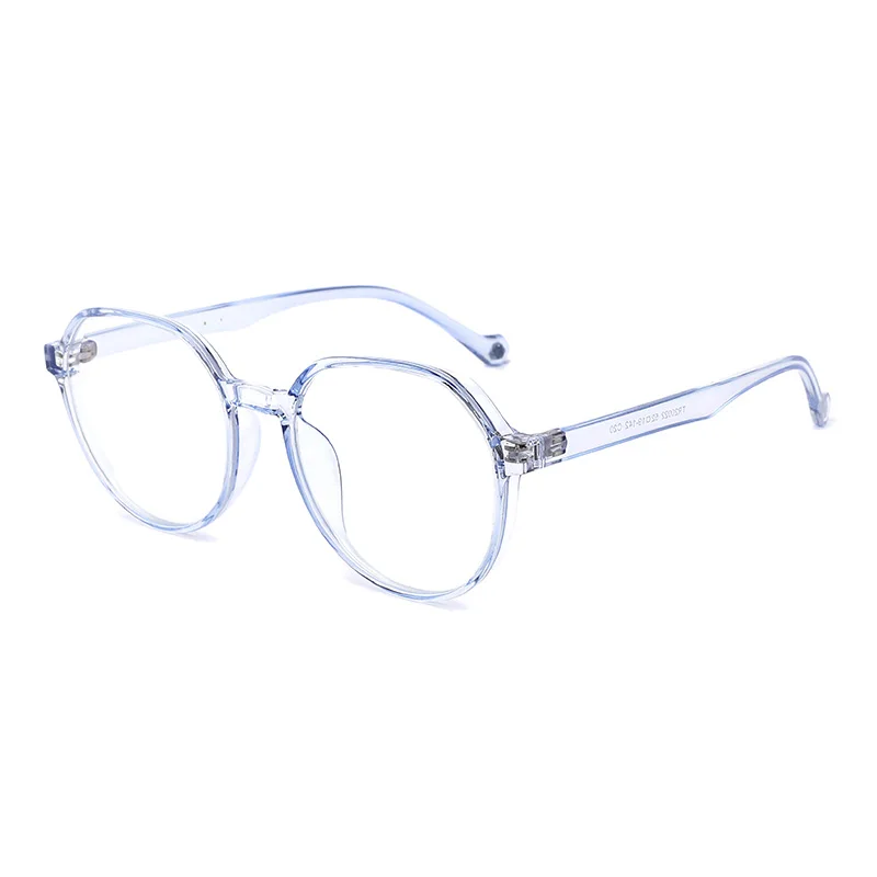 Hot Sale Stylish Fashion TR90 Flat Mirror Square Optical Metal Frame Anti Blue Lens Glasses