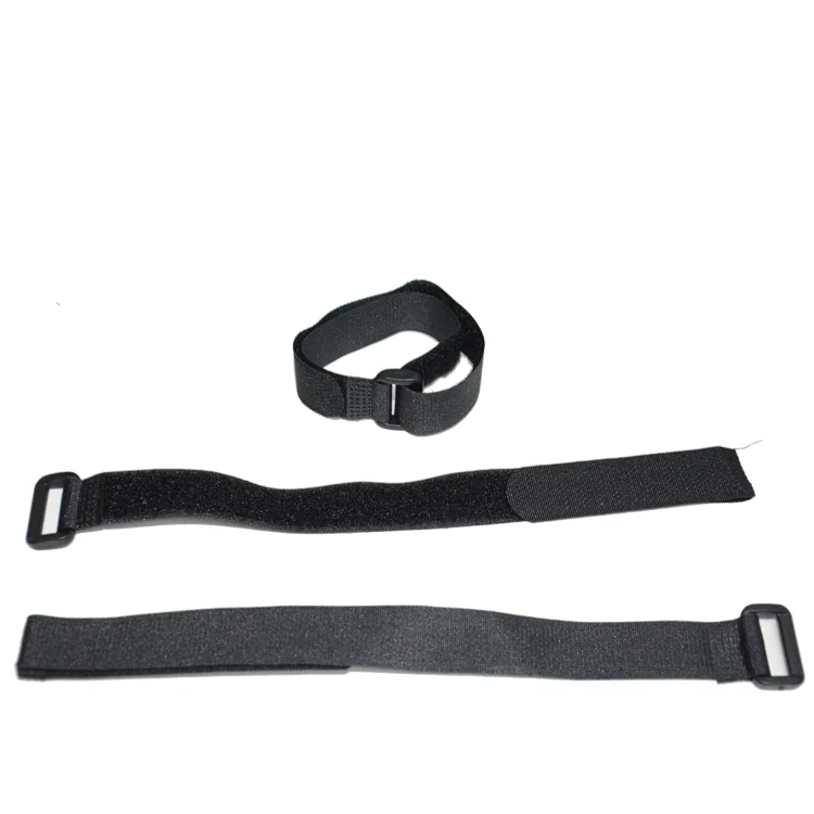 Logo printed 12 inch adjustable cable ties organizer fastener hook and loop strap with plastic buckle