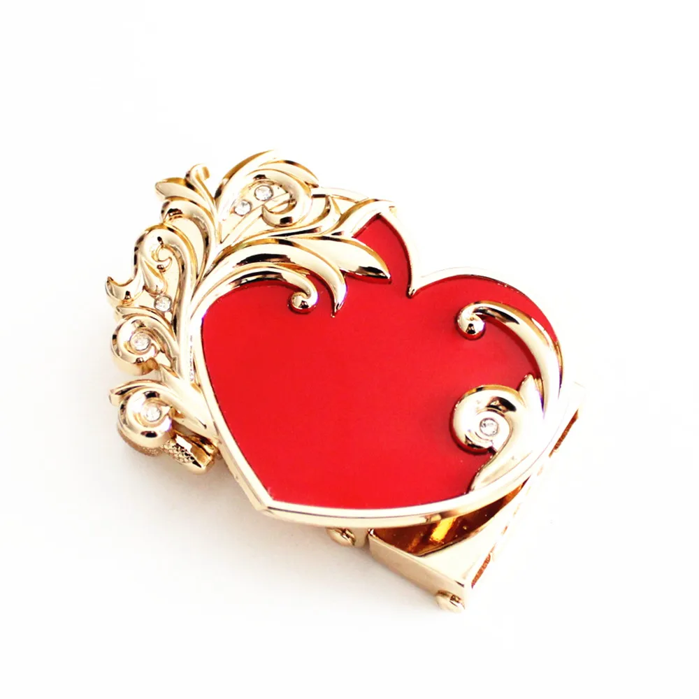 Ladies Rhinestone Heart Shape Belt Buckle