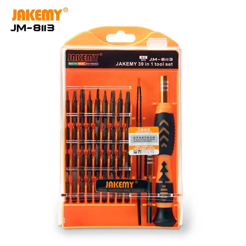  Высококачественная отвертка JAKEMY JM-8113 39 в 1 ручной ящик для ремонта ПК очков мобильных телефонов