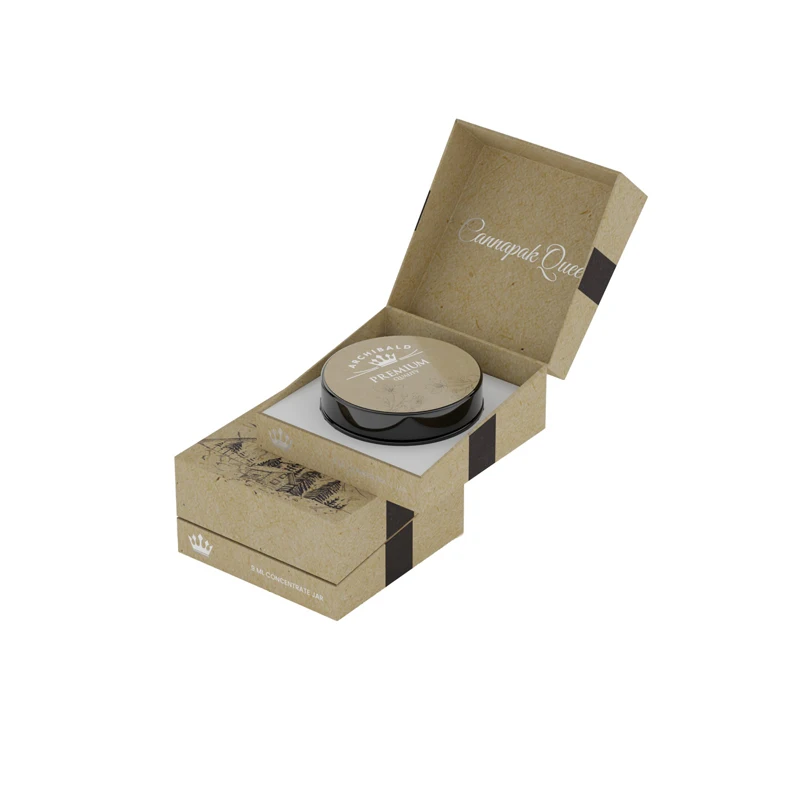 Latest Design UV Printing Rigid Packaging Glass Jar Packaging Box Paper Boxes Jar Gift Box for Round Concentrate Jar