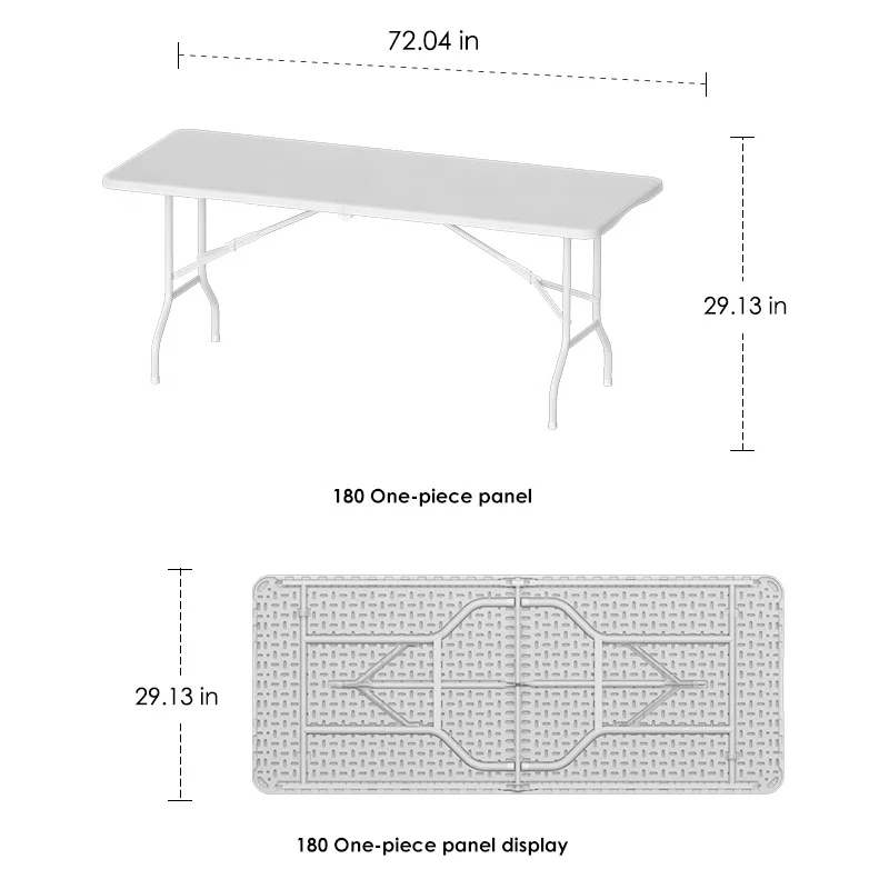 Пластиковый складной металлический стол для кемпинга Benjia Outdoor 5.9FT