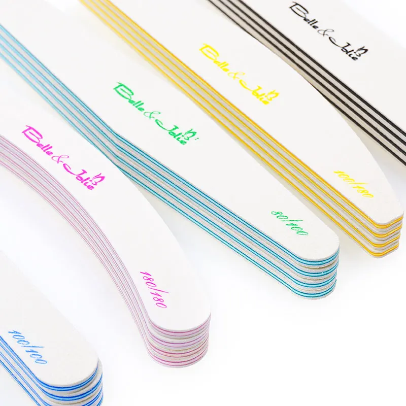 Профессиональная пилка для ногтей с зернистостью 180/100 100/180, пилка для ногтей на заказ, пилка для ногтей 180