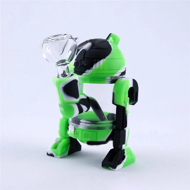 
2021 New design robot hookah silicone smoking pipe silicone tobacco for smoking pipe accessories 