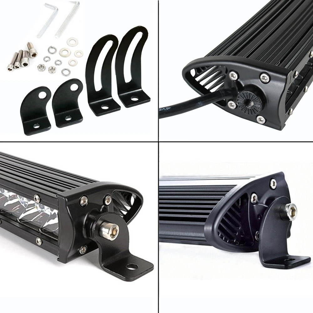 30w ,50w,100w,150w 200w,250w Barra led 4x4 Black Super Slim Single Row Off Road Led Light Bar For Atv Offroad Car Truck