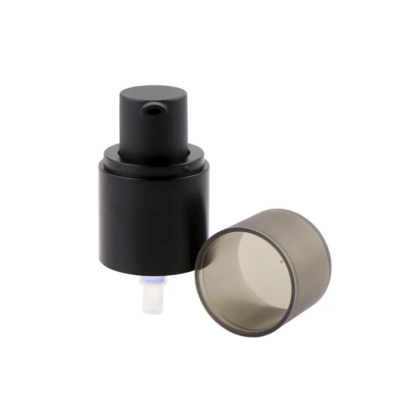 50ml 80nl 100ml 150ml Matte black cosmetic metal bottle with powder pump for cosmetic packing