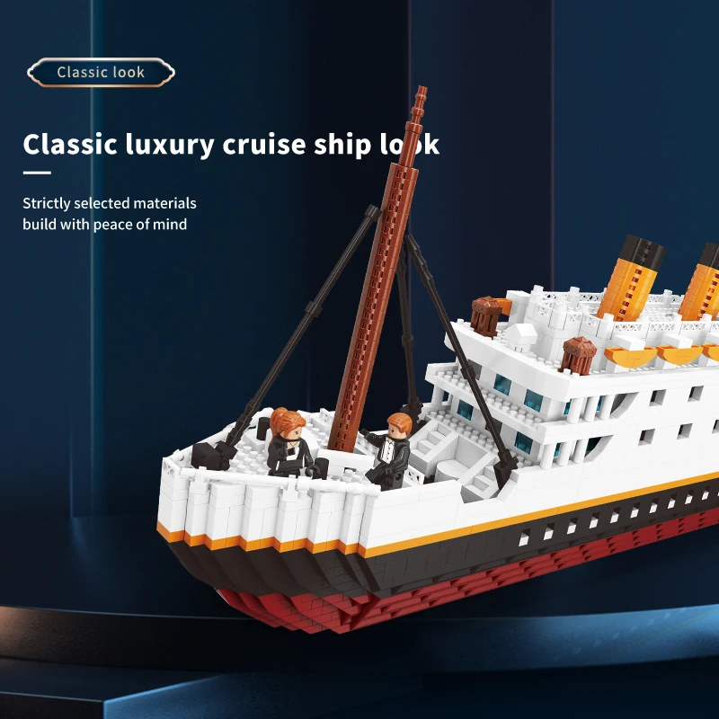 MOYU Block romantic 2980 pcs titanic luxury cruise ship model assembly mini building block