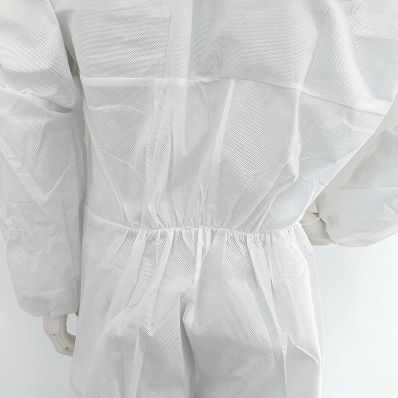 OEM PPE Suit Kit Hat Boot Coverall Overall Protective Gown SMS Breathable Nonwoven Fabric Chemical Resistant Disposable Coverall