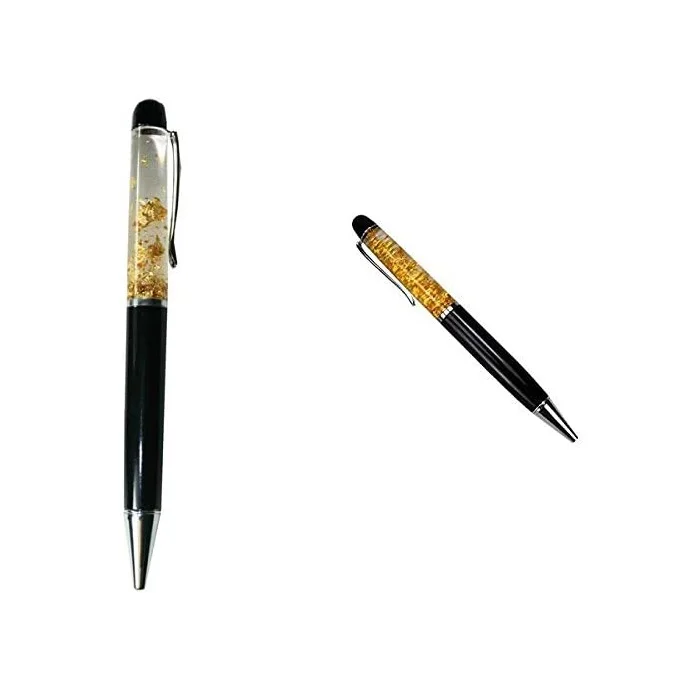 upper barrel with pvc DIY custom company logo oil promotional glitter liquid floating pen