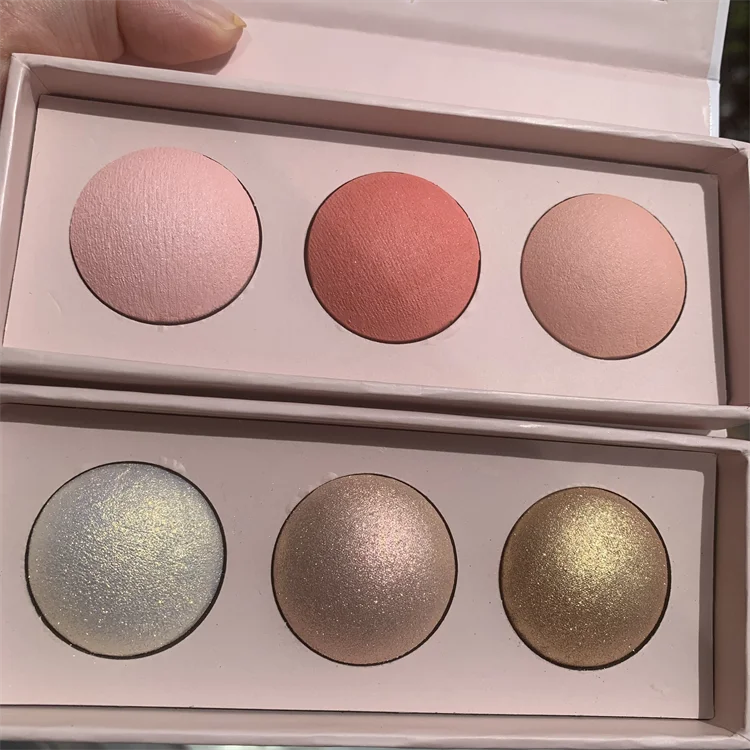 Highlighting Nose Shadow Brightening Matte Glitter Blush Shadow 3-in-1 Makeup Conditioning Palette