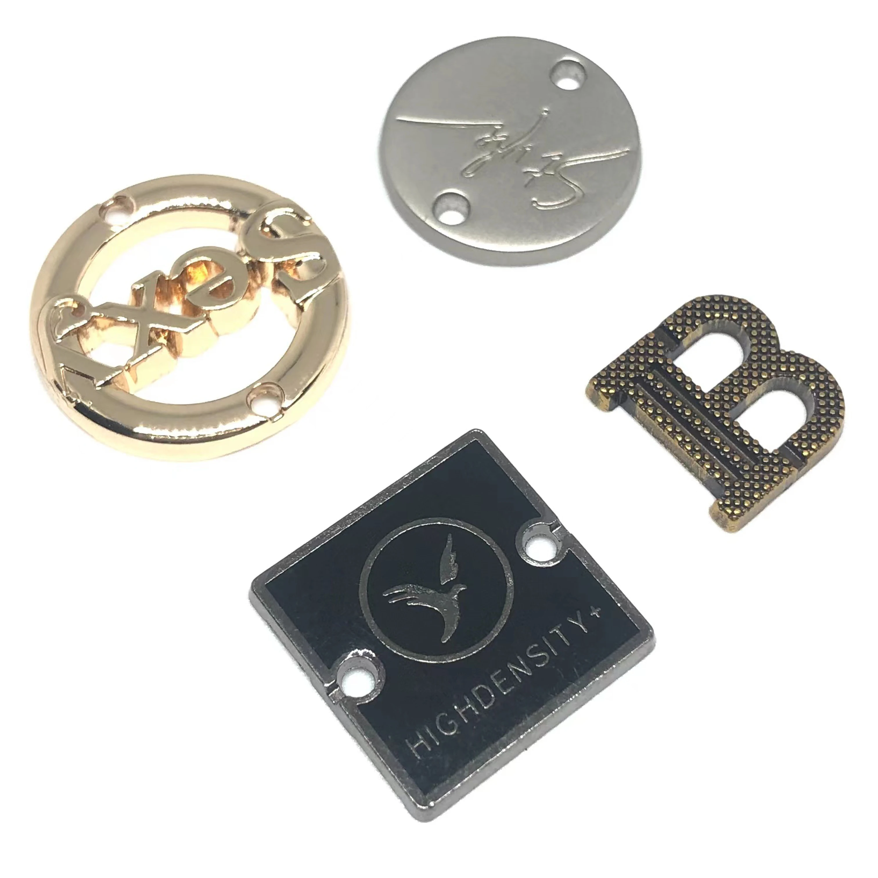 men wallet logo metal label clip clothing tags metal labels for garment Zinc alloy Custom garment tags label
