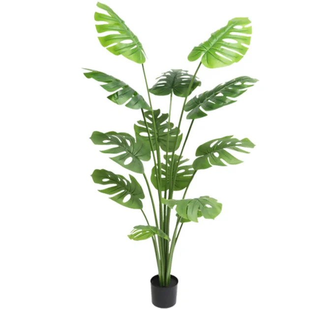 Highly Simulation Indoor Outdoor Ornament Artificial Monster Plant Artificial Green Plants Small Bonsai
