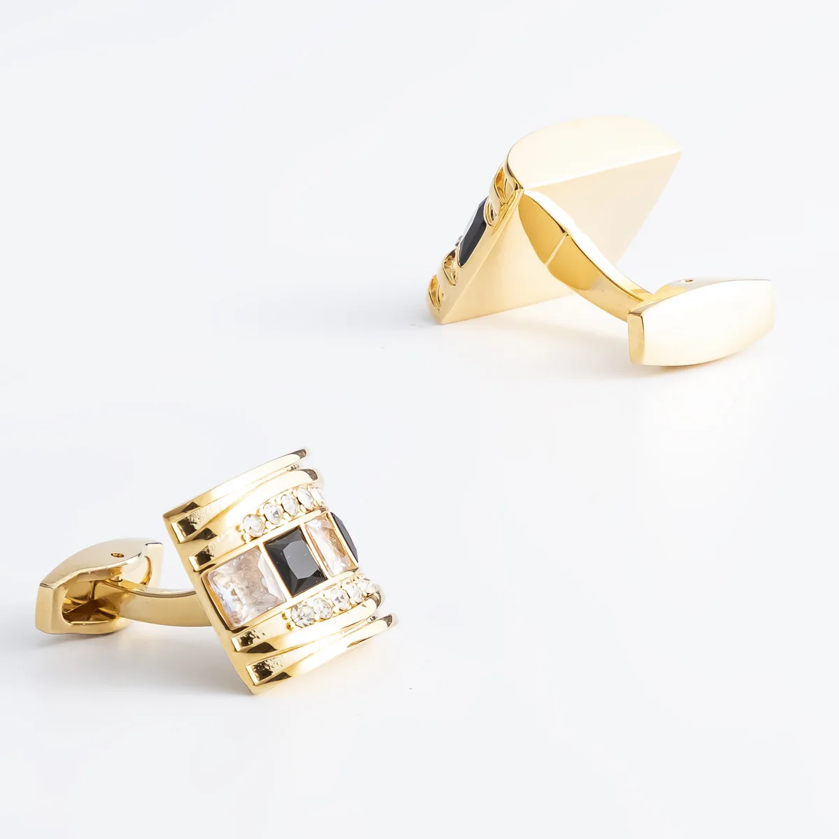 Custom Masonic Stainless Steel 316L Part Mens Custom Cufflinks Doctor Different Colour Crystal Cufflink Claw Setting