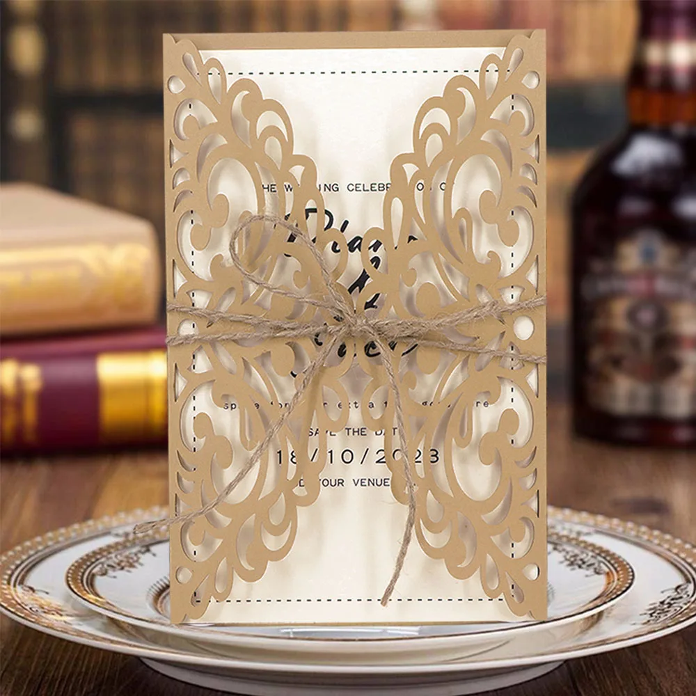 Customized Paper Happy Wedding Invitation Card