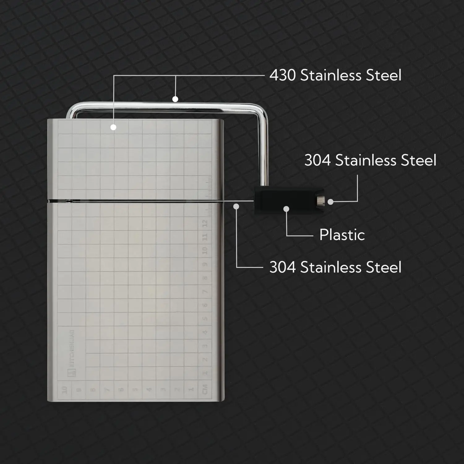 Raybin manual rotary meat vegetable cheese food wire cutting plate stainless steel wire cheese slicer board with slicer