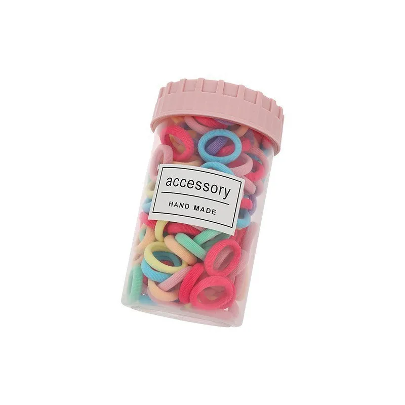 Wholesale 100pcs/Box Girls Hair Accessories High Elastic Hair Ties Damage Less Ponytail Seamless Hair Rope Ties