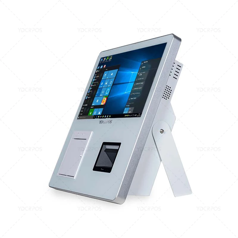 New Arrival 15.6 Inch Desktop Order Kiosk With Pos System Machines Pay Self Service Checkout Paymentl