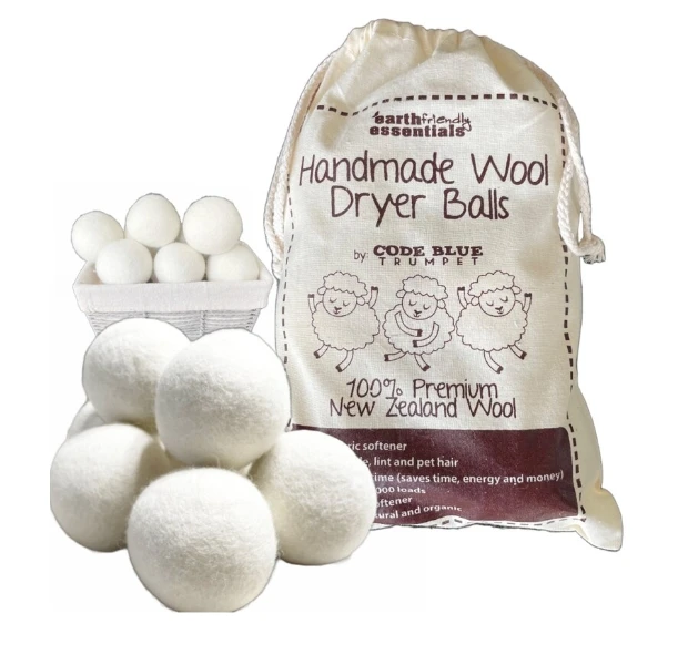 100% Pure New Zealand Organic Wool Balls Dryer Balls Washing Machine Accessory Reusable Washer Laundry Balls
