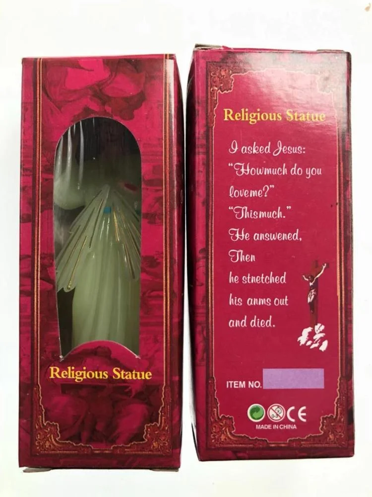 10,5 см маленькая пластиковая светящаяся в темноте Люминесцентная Статуя Иисуса религиозная статуя пластиковая ручная работа