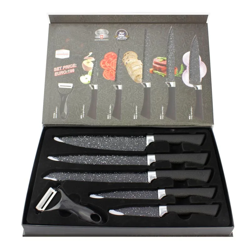 OEM/Professional Non-Stick Coating Kitchen Knives Stainless Steel Kitchen Knife Set Chef Knife Fruit Slicing Cleaver