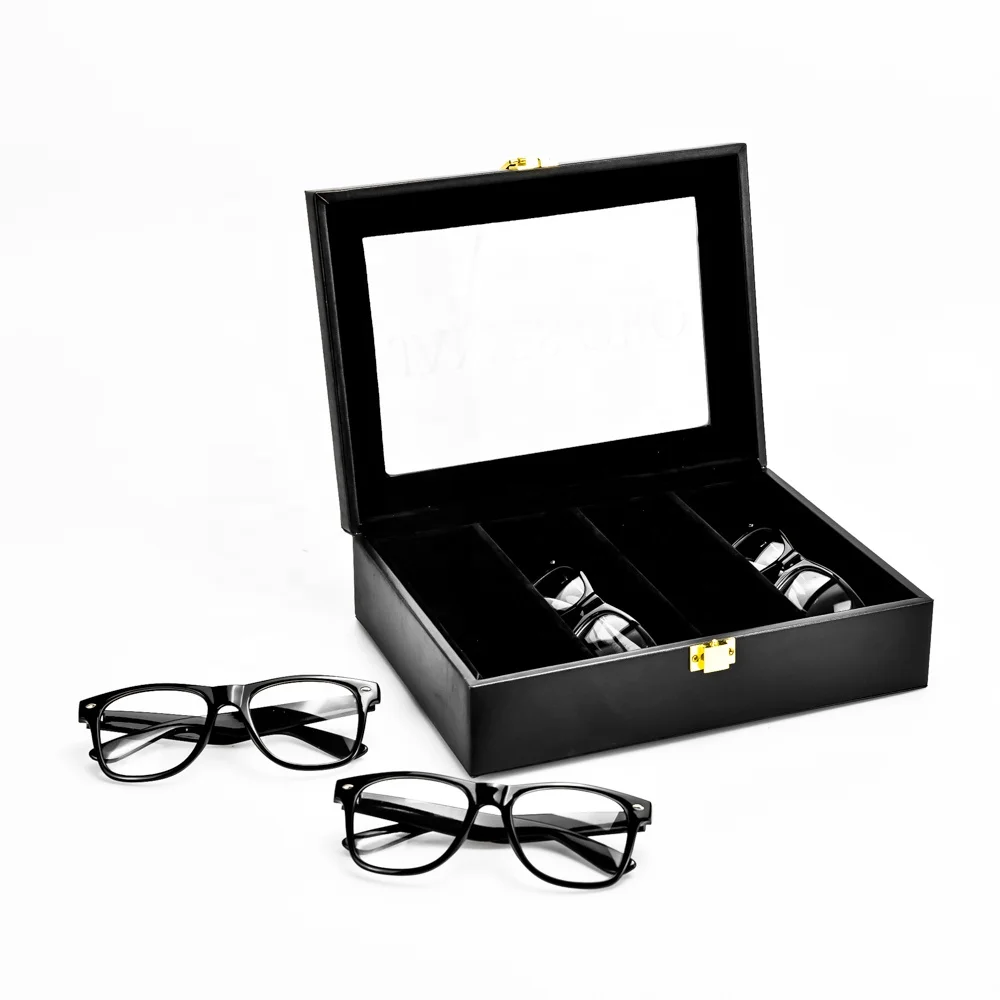 Hot selling Eyewear Display Case Leather Glasses Box Sunglasses case