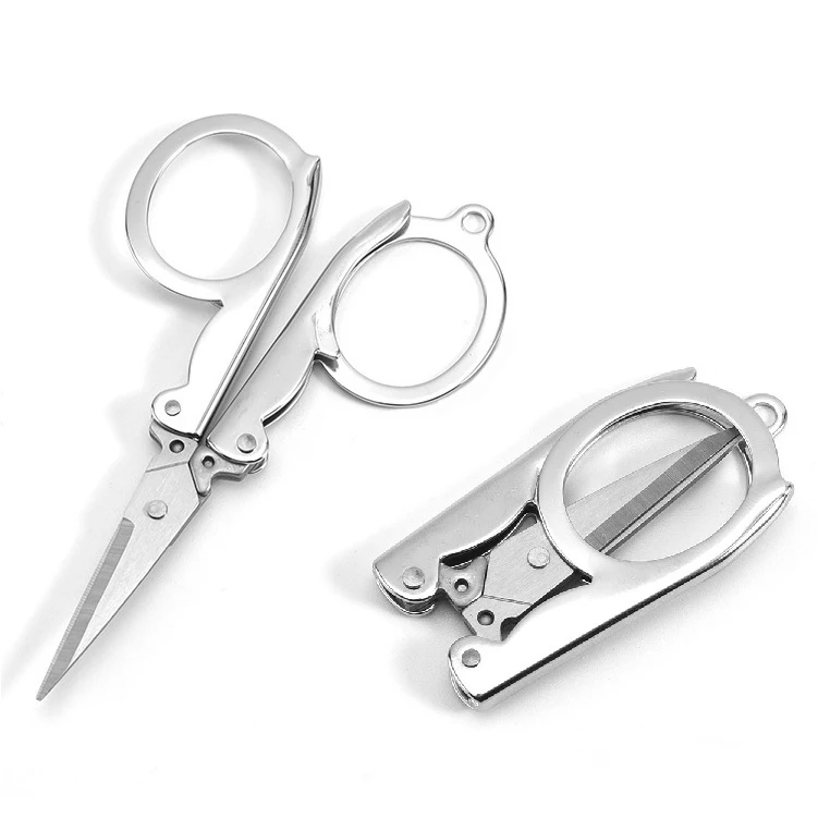 Portable Small Size Traveling Student Stationary Household Safe Sewing Folding Embroidery Scissor